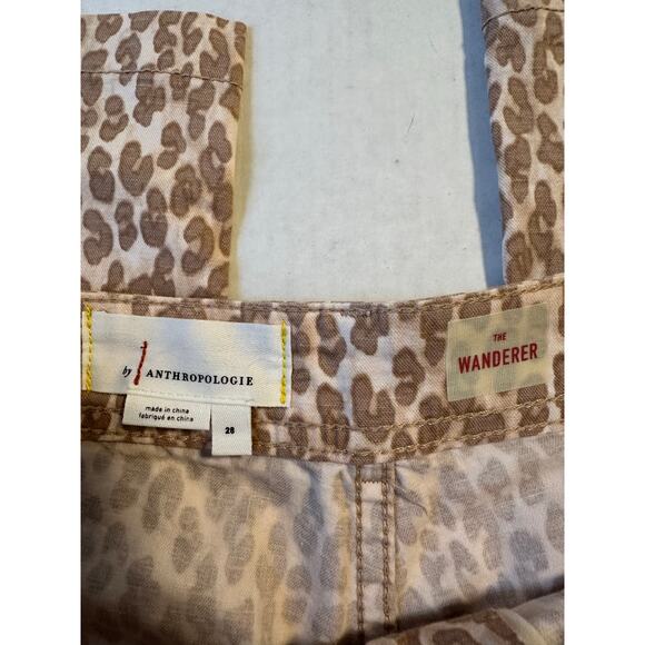 NEW Anthropologie The Wanderer Leopard/Animal Print Utility Pants‎ Sz 28 - Picture 6 of 8